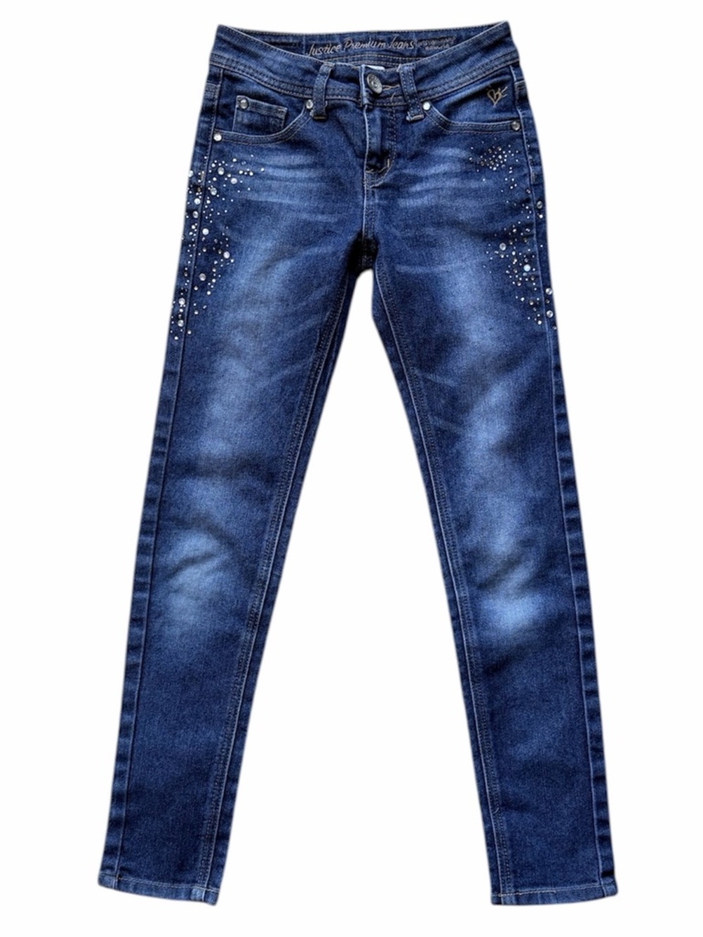 JUSTICE Bedazzled Sparkle Skinny Jeans